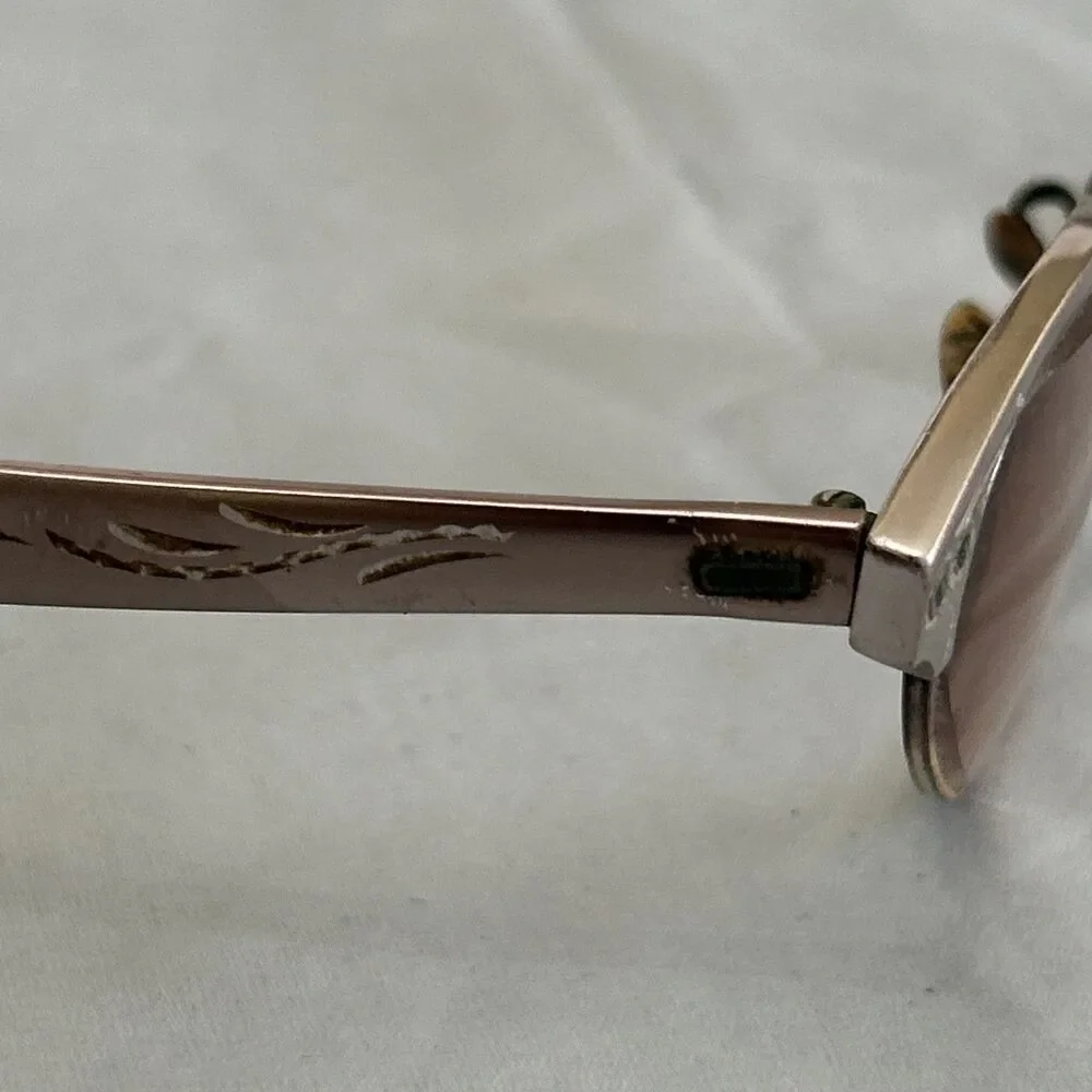 Vintage Distressed 50’s 60s Gold Cat Eye Glasses Eyeglasses  12 K GF 5 1/2